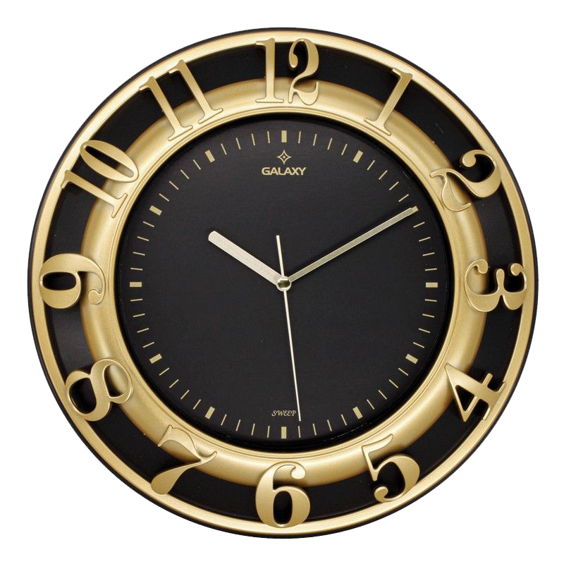 HORLOGE MURALE 30 X 40 CM MIX OR/NOIR