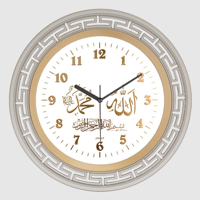 HORLOGE MURALE DECORATIVE 34.4 CM BLANC/NOIR