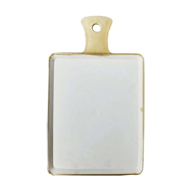 PETIT PLATEAU CARRE DECO 18 X 31 CM (BLANC)