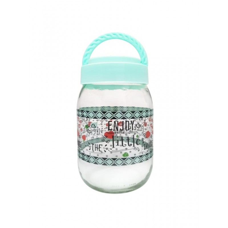 POT VERRE IMPRIME  2 LITRES AVEC POINGEE