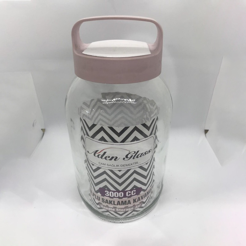 BOUTEILLE 3 LITRES VERRE NOUVEAU DESIGN POINGNEE