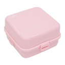 BOITE ALIMENTAIRE 3 COMPARTIMENTS 10X10X5 CM MIX VERT/ROSE