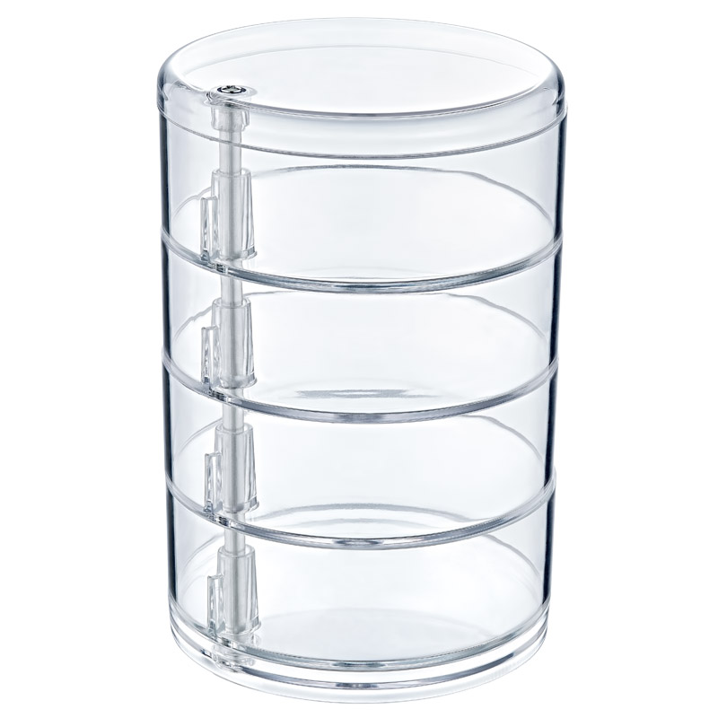 RANGE MAQUILLAGE 11.5X11.5X17.5 CM TRANSPARENT
