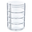RANGE MAQUILLAGE 11.5X11.5X17.5 CM TRANSPARENT