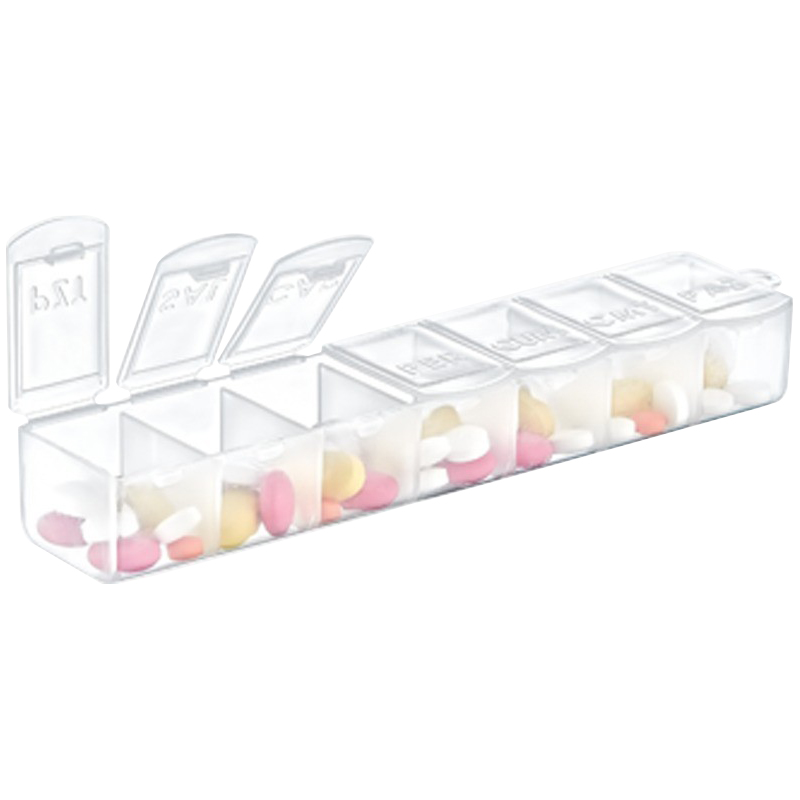 BOITE MEDICAMENT 14X2 CM TRANSPARENT