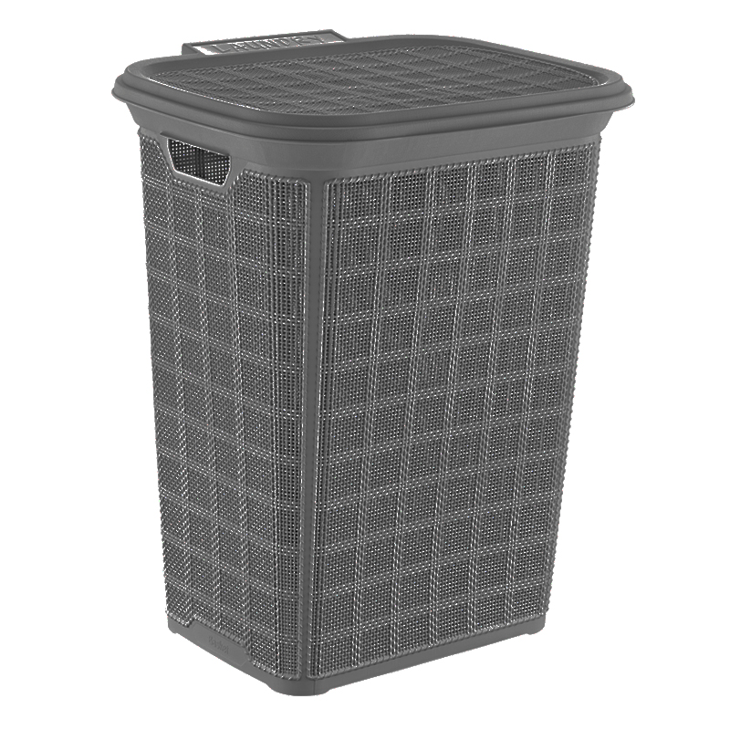 BAC A LINGE 60 LITRES MIX GRIS/VIOLET