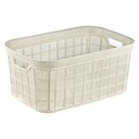 PANIER A LINGE 35 LITRES MIX GRIS/VIOLET/BEIGE/BLANC