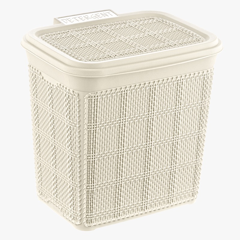 BOITE A DETERGENT 6.5 LITRES MIX BEIGE/BLANC