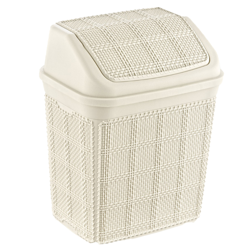 POUBELLE 6.5 LITRES MIX BEIGE/GRIS