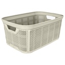 BOITE RANGEMENT 18 LITRES MIX BEIGE/BLANC