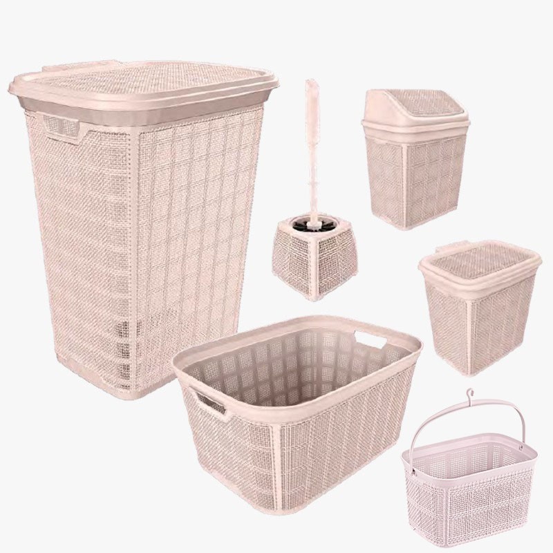 SET SALLE DE BAIN 6 PIECES ROSE