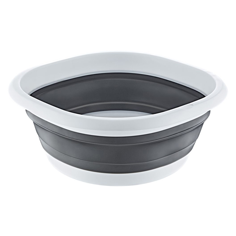 BASSINE RETRACTABLE 31X31X12 CM  COULEUR GRIS/BLANC