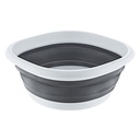 BASSINE RETRACTABLE 31X31X12 CM  COULEUR GRIS/BLANC