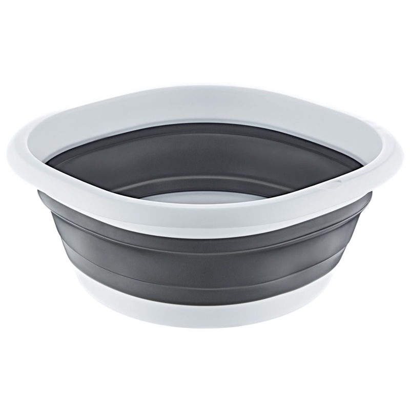 BASSINE RETRACTABLE 36X36X16 CM COULEUR GRIS/BLANC