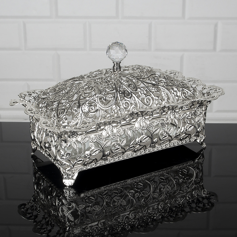 BOITE DECO 30X18X17 CM MIX OR/ARGENT