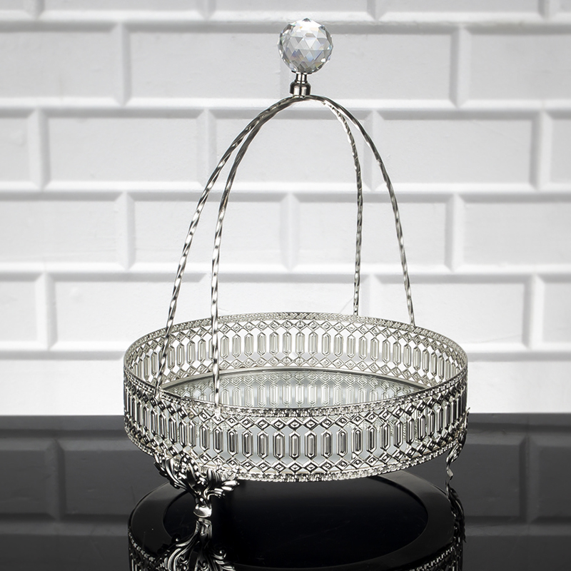 PLATEAU DECO 28X20 CM MIX OR/ARGENT