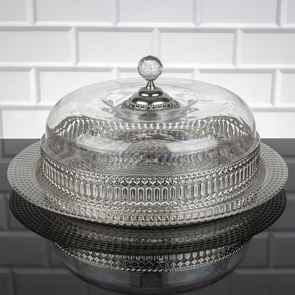 CLOCHE GATEAU VERRE 33X11 CM