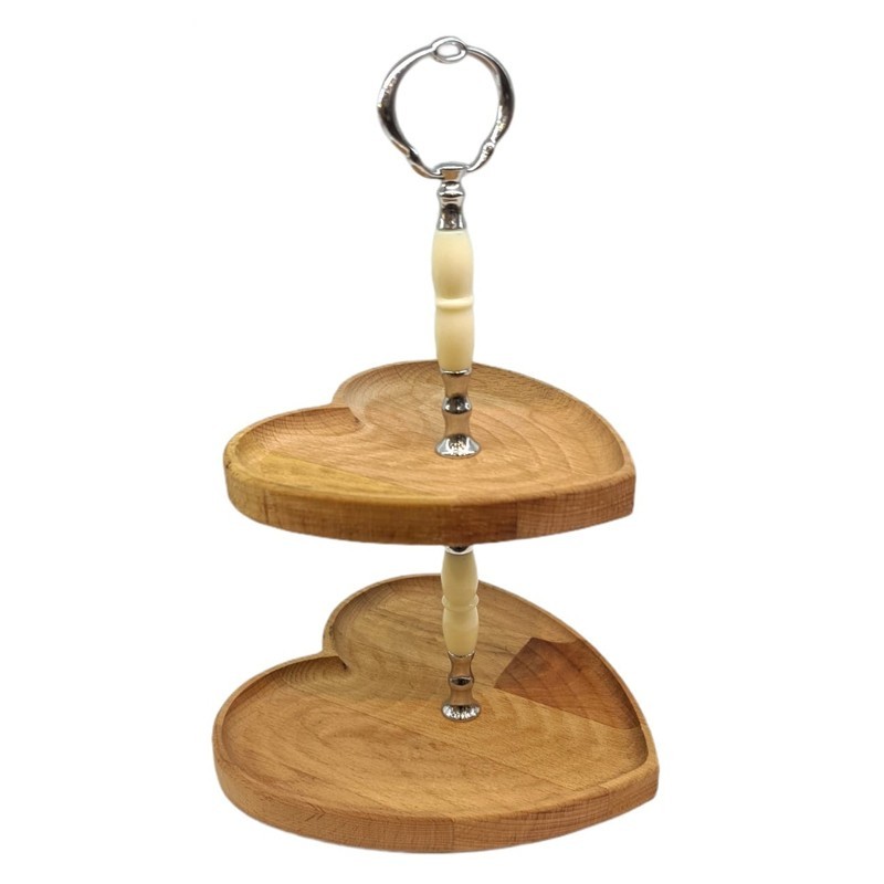 PLATEAU 2 NIVEAUX BOIS - 19 - 16 CM