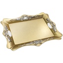 PLATEAU 36X28 CM MIX OR/ARGENT