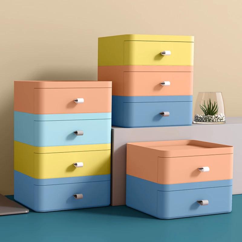 PETIT TIROIR ORGANISATEUR 20 X 20 X7,5 CM COULEURS MIX: ROSE/BLANC/GRIS