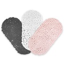 TAPIS SALLE DE BAIN 34X68 CM COULEUR BLANC/GRIS/ROSE