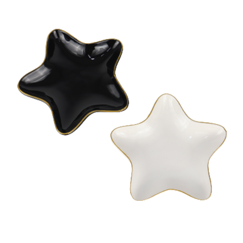 PLAT CERAMIQUE 15 X 15 CM MIX NOIR/BLANC