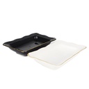 PLAT CERAMIQUE 15 X 10 CM MIX NOIR/BLANC