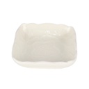 PLAT CERAMIQUE 11 X 11 CM BLANC