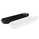 PLAT CERAMIQUE 23 X 7 CM MIX NOIR/BLANC