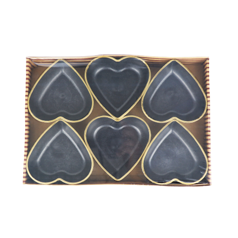 SET 6 PLATS PLASTIQUE (6 X (10X11CM) NOIR