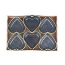SET 6 PLATS PLASTIQUE (6 X (10X11CM) NOIR