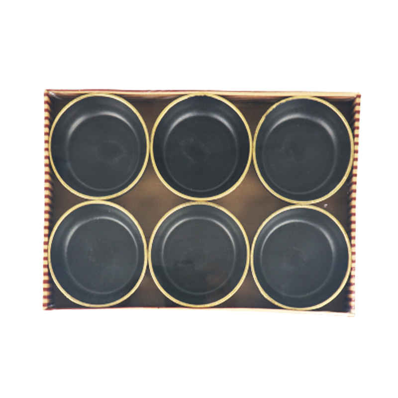 SET 6 PLATS PLASTIQUE (6 X (10CM) NOIR