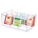 BOITE A THE PLASTIQUE  21 X 14 X 9 CM