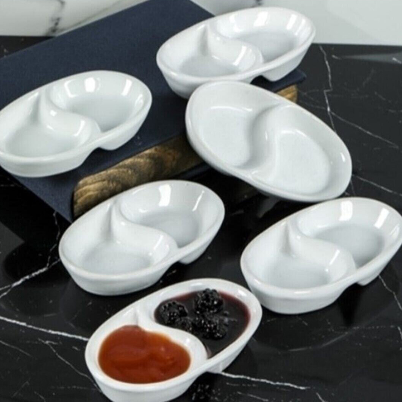 PLAT CERAMIQUE 10,5 X 6 X 2. CM BLANC