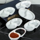 PLAT CERAMIQUE 10,5 X 6 X 2. CM BLANC