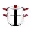 COUSCOUSSIER 22 CM . 6 LITRES. POIGNEES PLASTIQUE