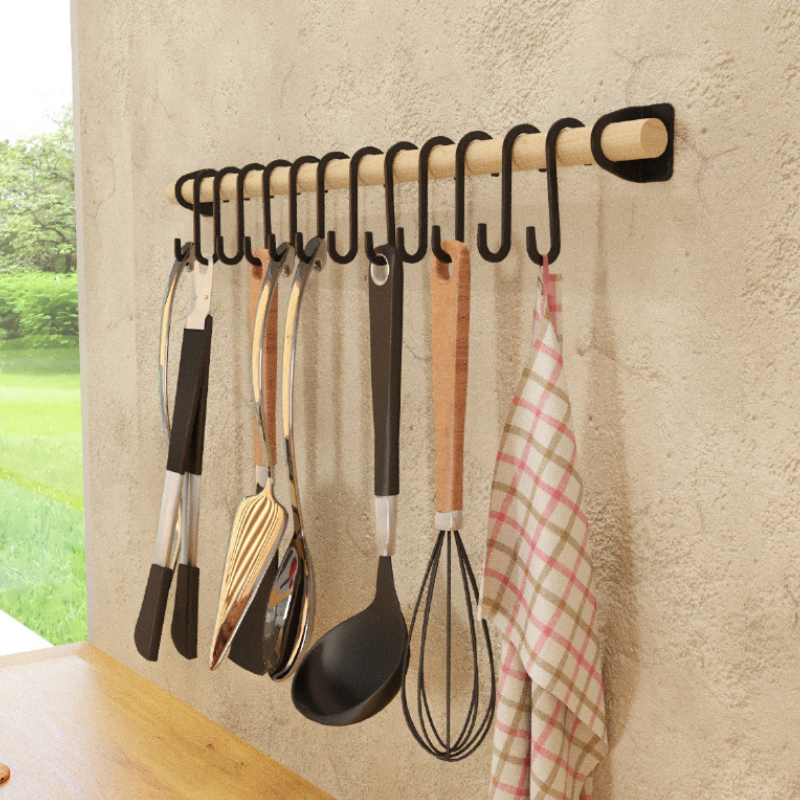 PORTE CHIFFONS POSITIONS MULTIPLE 60 X 5 X 2,5 CM BOIS