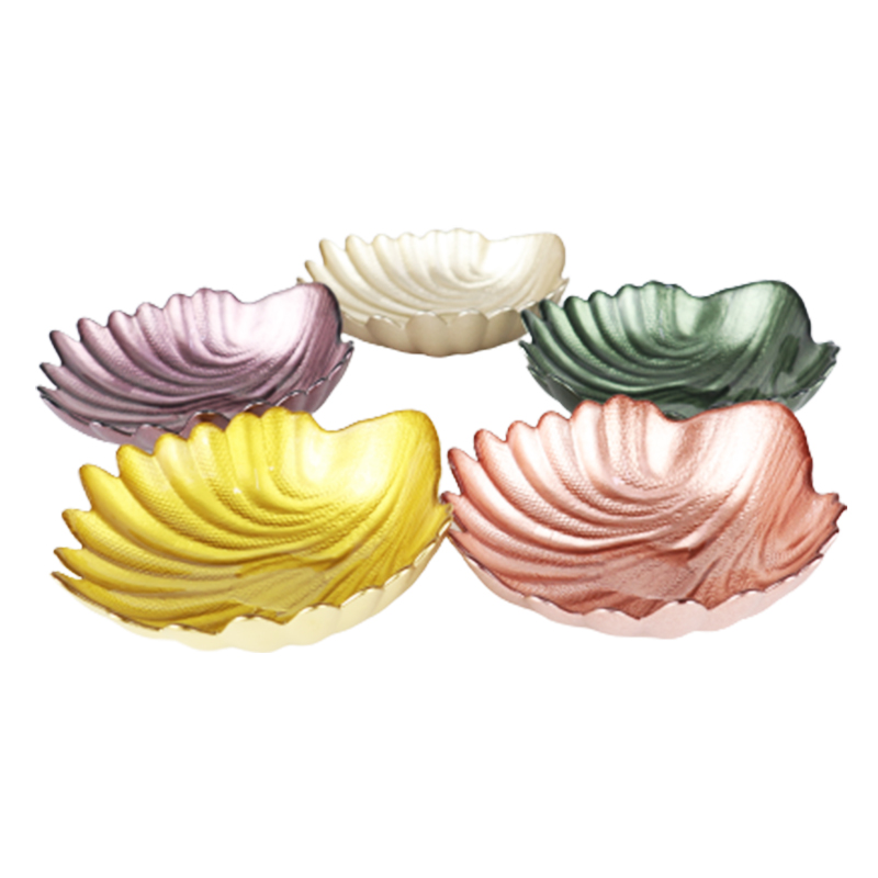 ASSIETTE DESIGN VERRE 13 X 10 CM COULEURS MIX