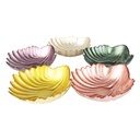 ASSIETTE DESIGN VERRE 13 X 10 CM COULEURS MIX