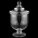 PRESENTOIR ALIMENTS VERRE 15x29 cm AVEC PIED + COUVERCLE