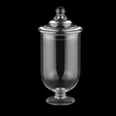 PRESENTOIR ALIMENTS VERRE 15x34 cm AVEC PIED + COUVERCLE