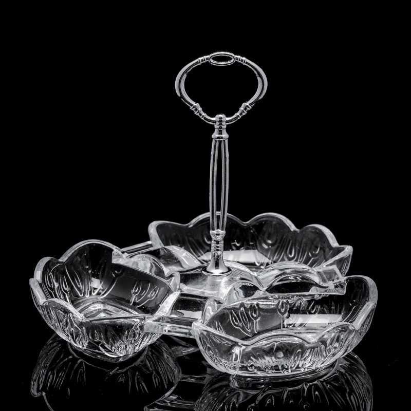 PRESENTOIR 3 COMPARTIMENTS VERRE 21x10cm 