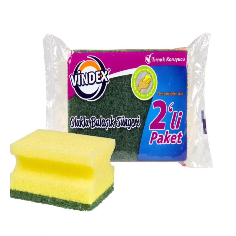 LOT DE 2 EPONGE 9 X 6,5 X 4 CM