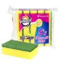 LOT DE 5 EPONGES 11 X 6,5 X 3 CM