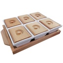 SET CERAMIQUE 6 COMPARTIMENTS 30 X 21 X 5,5 CM