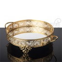 PLATEAU DECO ROND 30 CM MODELE OR 