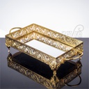 PLATEAU DECO RECTANGULAIRE 40X18 CM MODELE OR 