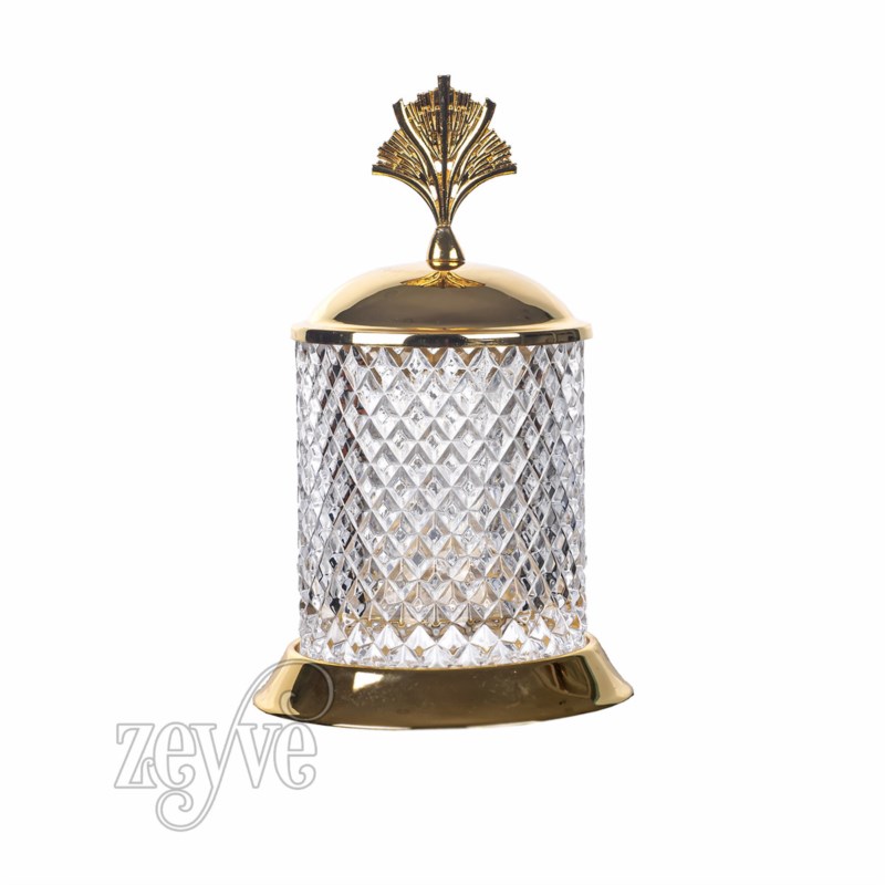 BOITE DECO VERRE CRYSTAL 22x13 CM MODELE OR 