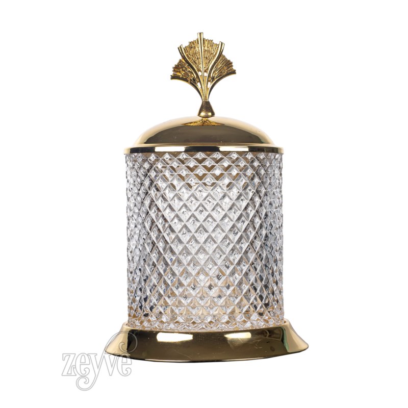 BOITE DECO VERRE CRYSTAL 25x15 CM MODELE OR 