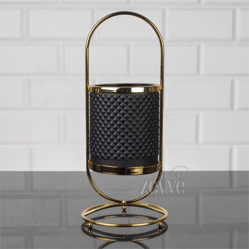 BOITE DECO VERRE NOIR 32x12 CM MODELE OR 